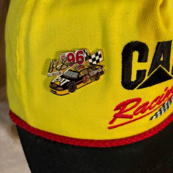 CAT Racing Caterpillar Logo # 95 Snapback hat cap Made in USA with vintage pin - Picture 3 of 7